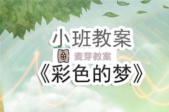 幼兒園小班教案《彩色的夢》含反思