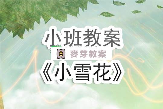 幼兒園小班教案《小雪花》含反思