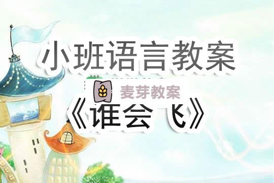 幼兒園小班語言教案《誰會飛》含反思