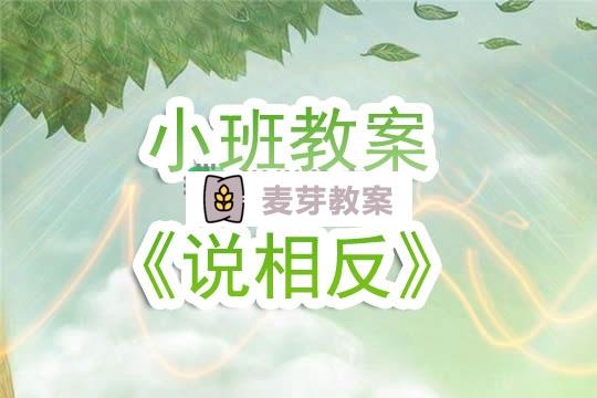 幼兒園小班教案《說相反》含反思