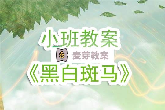 幼兒園小班教案《黑白斑馬》