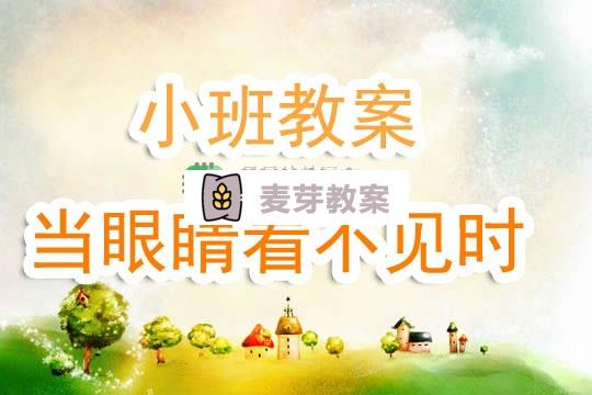 幼兒園小班教案《當眼睛看不見時》含反思