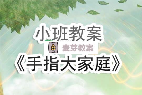 幼兒園小班教案《手指大家庭》含反思