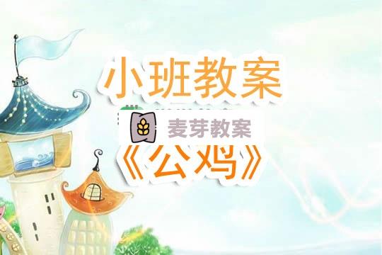 幼兒園小班教案《公雞》含反思