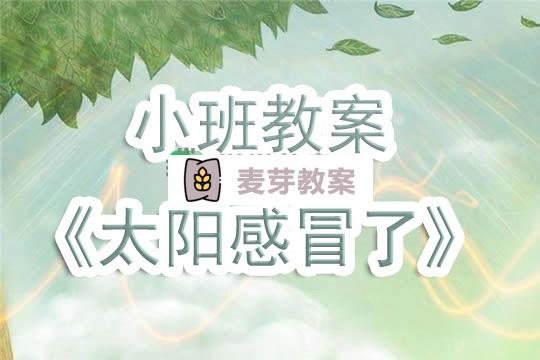 幼兒園小班教案《太陽感冒了》含反思