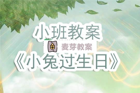 幼兒園小班教案《小兔過生日》含反思