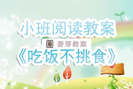 幼兒園小班閱讀教案《吃飯不挑食》含反思