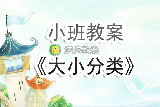 幼兒園小班教案《大小分類》含反思